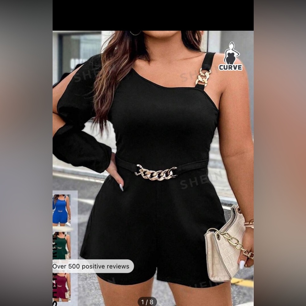 Asymmetrical Jumpsuit Romper.